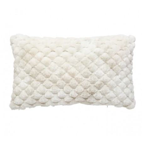 Coussin fourrure "Adriel" Beige, 38x58 cm