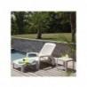 GROSFILLEX Miami Table,tables de jardin, Blanc, 40 x 40 cm