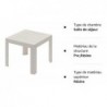 GROSFILLEX Miami Table,tables de jardin, Blanc, 40 x 40 cm