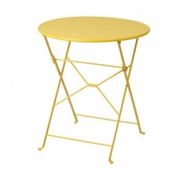 Table, extérieur, tables de jardin,jaune, 65 cm