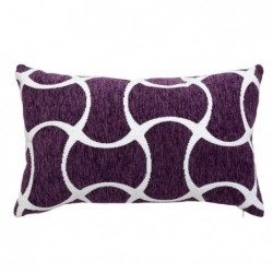 Housse de coussin "Jeni", chenille Violet, 50x30 cm