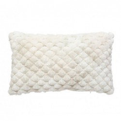 Coussin fourrure "Adriel" Beige, 38x58 cm