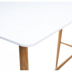 Table à manger bar "Roka" Blanc, L.120 cm