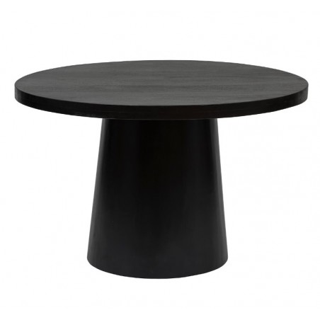 Table à manger Manguier, noir, D.120 cm