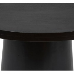 Table à manger Manguier, noir, D.120 cm