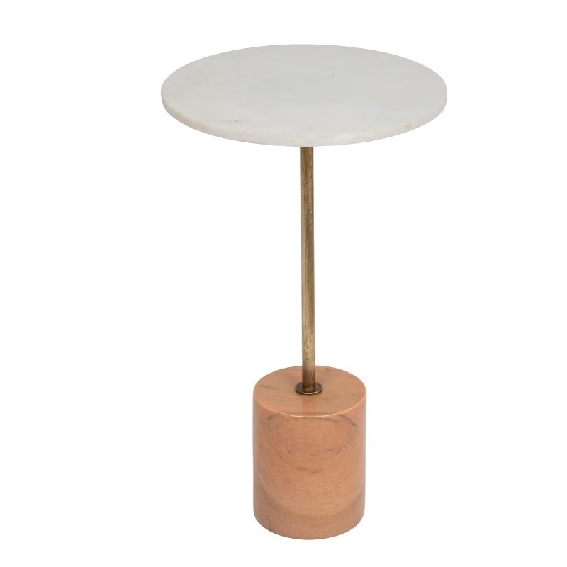 Table d'appoint "Ilian" Marbre blanc, D.35 cm