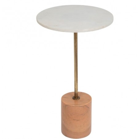 Table d'appoint "Ilian" Marbre blanc, D.35 cm