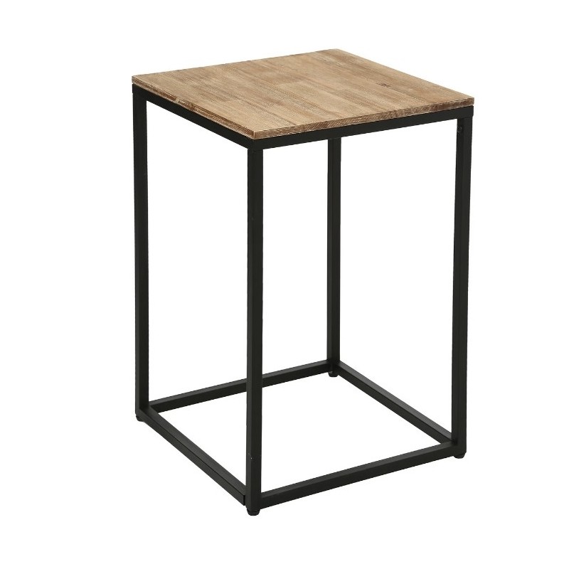 Table d'appoint "Edena" Acacia, 42x42 cm