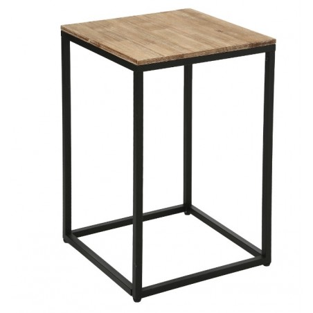 Table d'appoint "Edena" Acacia, 42x42 cm