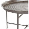 Table d'appoint ronde Métal, Gris, D.65 cm