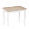 Tables gigognes "Chrysa"Pin, Blanc, L.48/60 cm