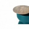 Table d'appoint ronde design avec rangement bleu canard