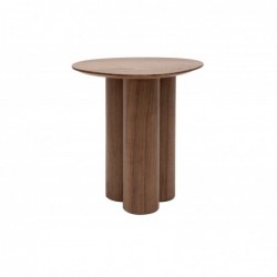 Table d'appoint design bois foncé noyer L44 cm