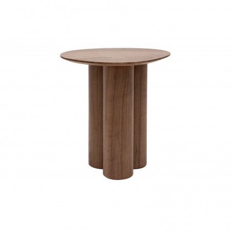 Table d'appoint design bois foncé noyer L44 cm