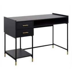 Ensemble bureau + chaise -1 bureau 2 tiroirs et 1 chaise ambre