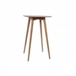 Table haute carrée frêne scandinave L60 cm