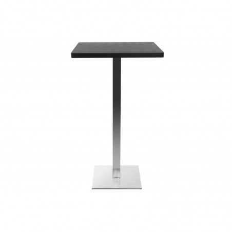 Table de bar design carrée noire L60 cm JORY