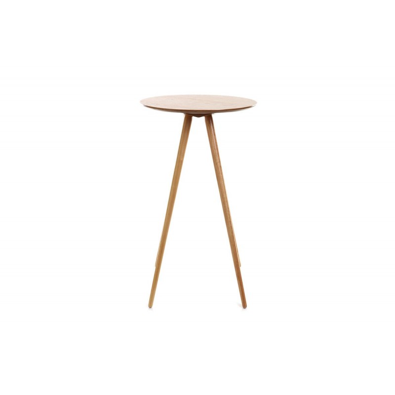 Table de bar ronde scandinave bois L60 cm