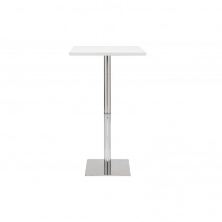 Table de bar design carrée blanche L60 cm JACK