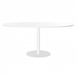 Table à manger design blanche ovale L170 cm