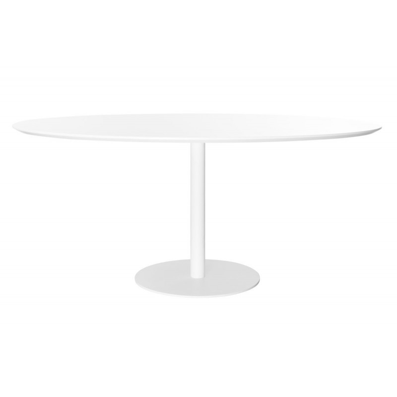 Table à manger design blanche ovale L170 cm