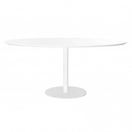 Table à manger design blanche ovale L170 cm