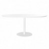 Table à manger design blanche ovale L170 cm