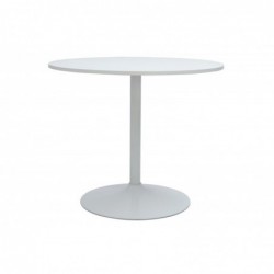 Table à manger design blanc ronde D90 cm