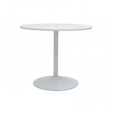 Table à manger design blanc ronde D90 cm