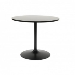 Table à manger design ronde noire D90 cm