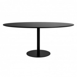 Table à manger design noire ovale L170 cm