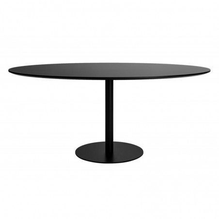 Table à manger design noire ovale L170 cm