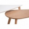 Tables basses gigognes scandinaves bois clair chêne et blanc (lot de 2)