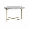 Table basse ronde design en terrazzo et métal doré D55 cm