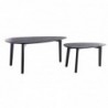 Tables basses gigognes bois noir (lot de 2) ARTIK