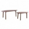 Tables basses gigognes scandinaves bois foncé noyer (lot de 2)