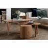 Tables basses gigognes scandinaves bois clair chêne (lot de 2)