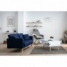 Table basse rectangulaire scandinave blanc et bois clair L118 cm