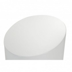 Tables basses gigognes ovales design finition blanc laqué brillant (lot de 2)