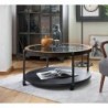 Table basse "Chrono" Noir, D.90 cm