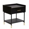 Table de chevet "Tedy" Noir, H.53 cm