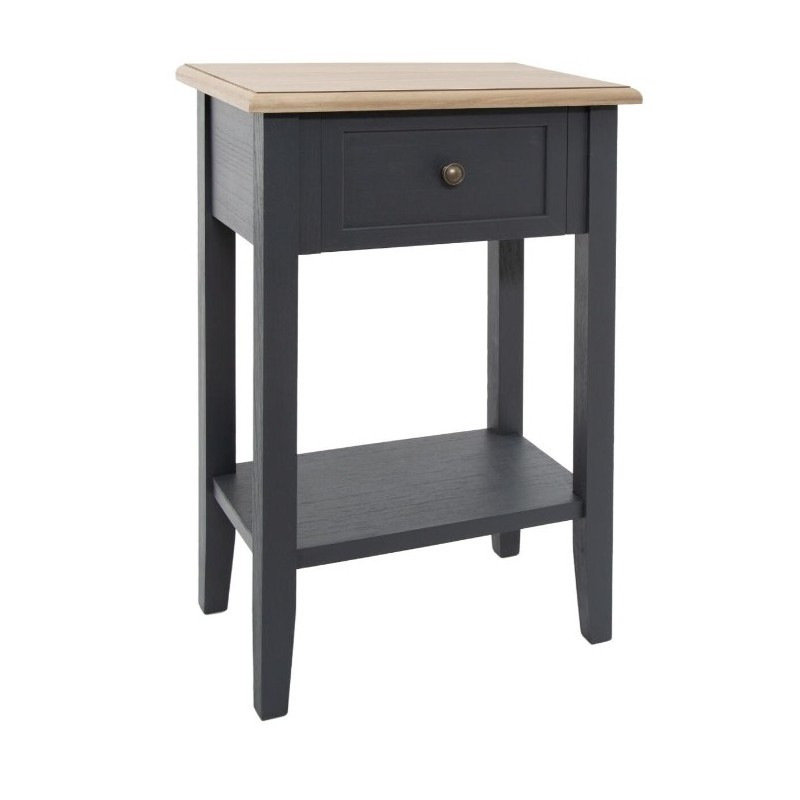 Table de chevet "Damian" Gris ardoise, H.67,5 cm