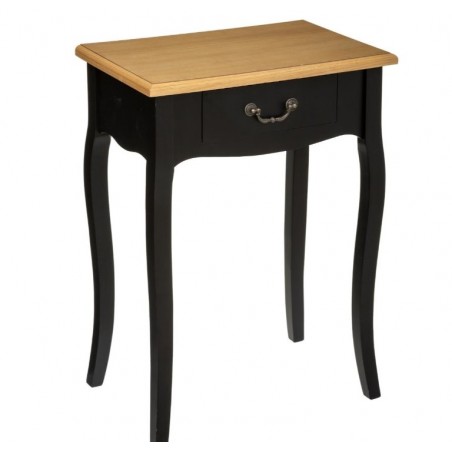 Table de chevet "Chrysa" Noir, H.65,5 cm