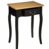 Table de chevet "Chrysa" Noir, H.65,5 cm