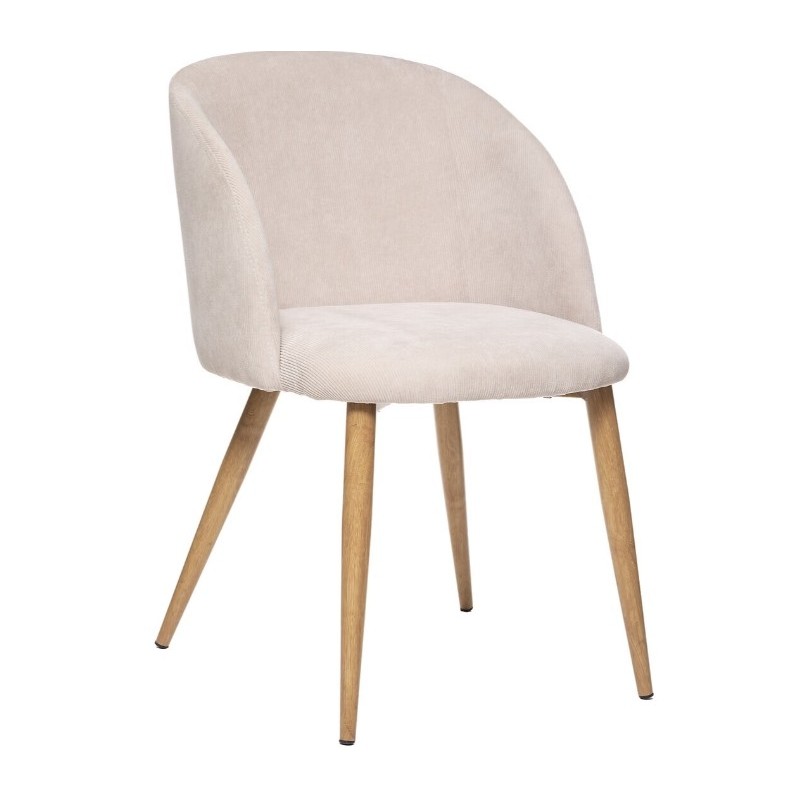 Fauteuil "Celeste" Velours côtelé, Beige