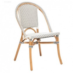 Chaise "Trecia" Rotin, blanc