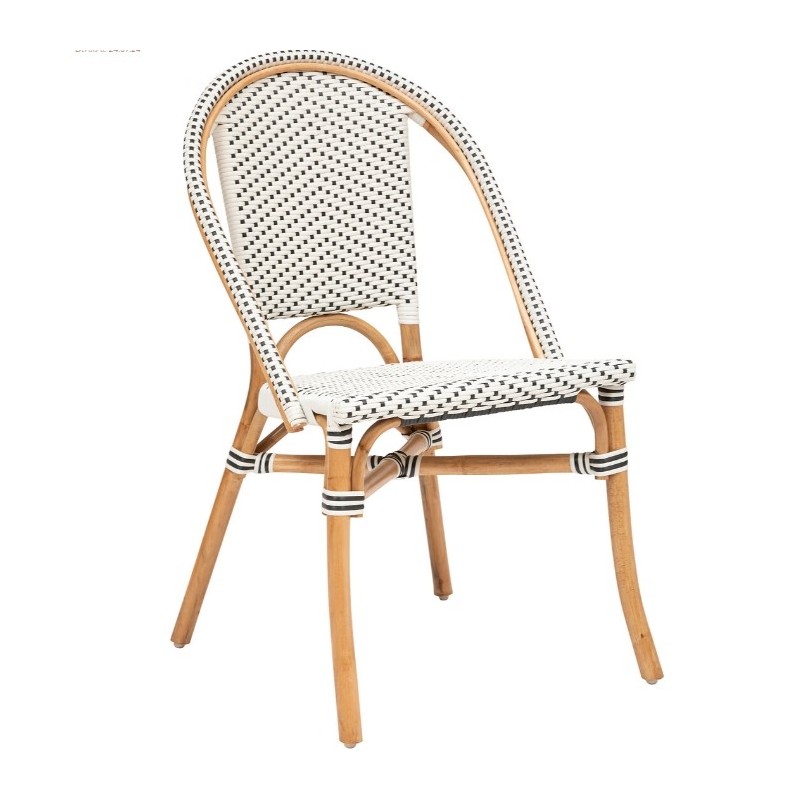 Chaise "Trecia" Rotin, blanc