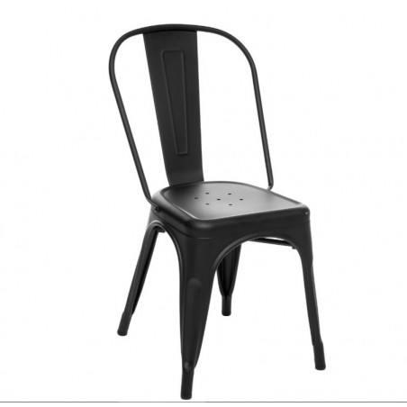 Chaise "Niko" Métal, Noir