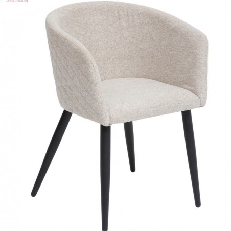 Fauteuil "Marlo" Velours, Beige