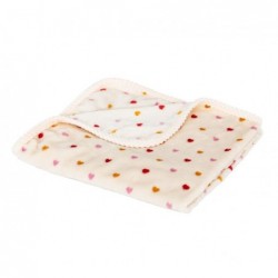 Plaid flanelle enfant "Amour" Beige, 75x100 cm